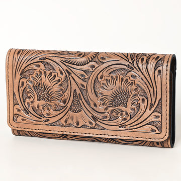 OHLAY WALLET Hand Tooled Genuine Leather women bag western handbag purse